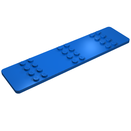 Plate Special 4 × 16 with 24 studs Blue