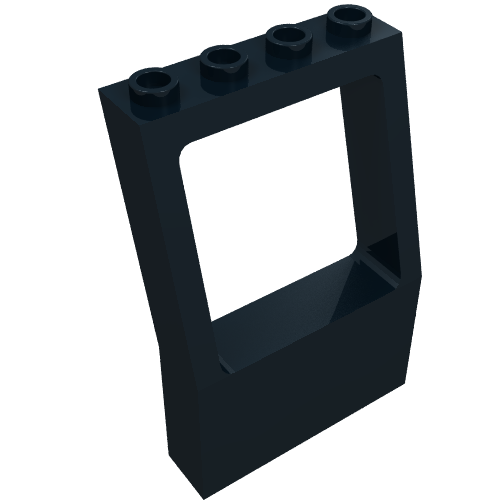 Fabuland, Window 2 × 4 × 5 with Square Top Black