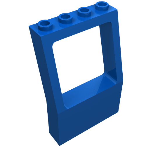 Fabuland, Window 2 × 4 × 5 with Square Top Blue