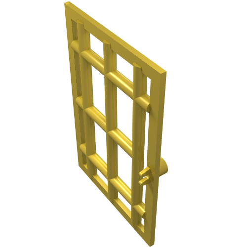 Door 1 × 6 × 7 Barred Gelb