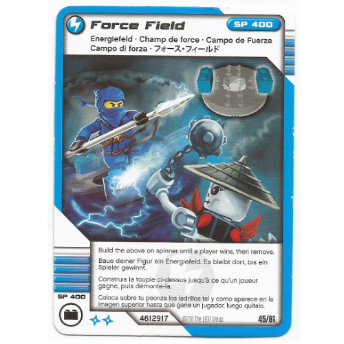 Trading Card, Ninjago Deck #1: 45 - Force Field - International Version [No Color/Any Color]