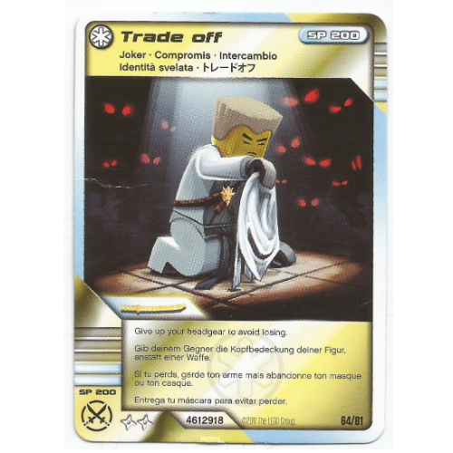 Trading Card, Ninjago Deck #1: 64 - Trade off - International Version [No Color/Any Color]
