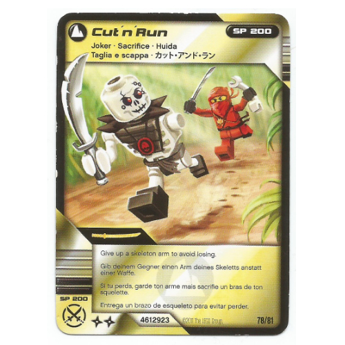 Trading Card, Ninjago Deck #1: 78 - Cut 'n' Run - International Version [No Color/Any Color]