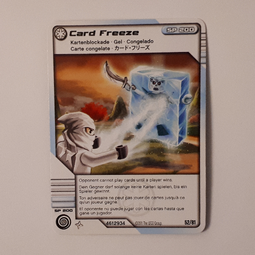 Trading Card, Ninjago Deck #1: 52 - Card Freeze - International Version [Keine Farbe/Beliebige Farbe]