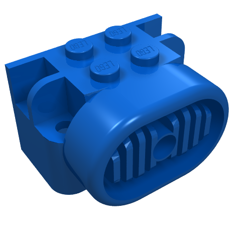 Fabuland Airplane Engine Block with Technic Pin Hole Blue