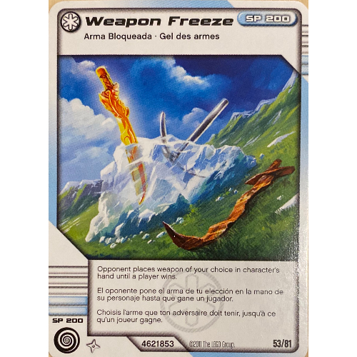 Trading Card, Ninjago Deck #1: 53 - Weapon Freeze - International Version [No Color/Any Color]
