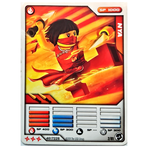 Trading Card, Ninjago Deck #1: 2 - Nya - International Version [Keine Farbe/Beliebige Farbe]