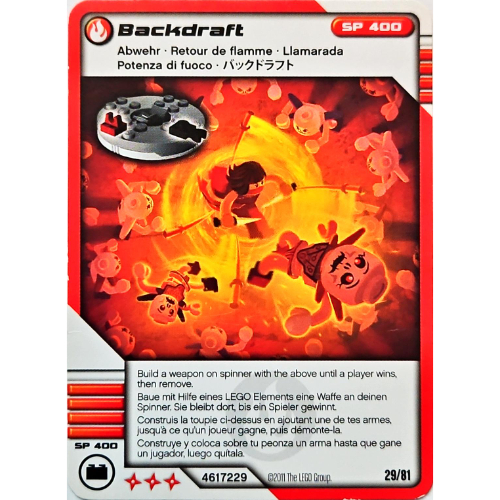 Trading Card, Ninjago Deck #1: 29 - Backdraft - International Version [Keine Farbe/Beliebige Farbe]