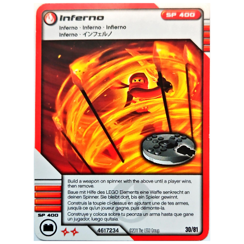 Trading Card, Ninjago Deck #1: 30 - Inferno - International Version [No Color/Any Color]