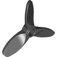 Propeller 3 Blade 5.5 Diameter with Hole for Technic Pin Black