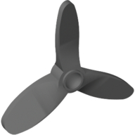 Propeller 3 Blade 5.5 Diameter with Hole for Technic Pin Dark Bluish Gray