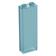Brick 1 × 2 × 5 without Side Supports Opal Trans-Light Blue