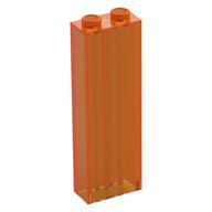 Brick 1 × 2 × 5 without Side Supports Trans-Orange