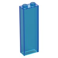 Brick 1 × 2 × 5 without Side Supports Trans-Dark Blue