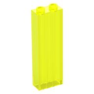 Brick 1 × 2 × 5 without Side Supports Trans-Neon Green