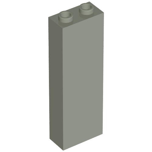 Brick 1 × 2 × 5 without Side Supports Light Gray