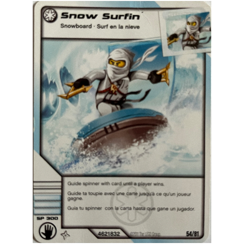 Trading Card, Ninjago Deck #1: 54 - Snow Surfin' - North American Version [Keine Farbe/Beliebige Farbe]