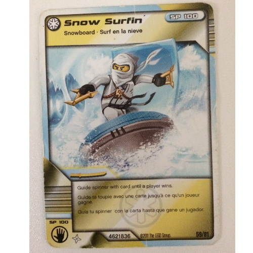 Trading Card, Ninjago Deck #1: 59 - Snow Surfin' - North American Version [Keine Farbe/Beliebige Farbe]
