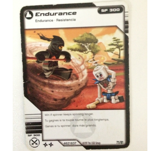 Trading Card, Ninjago Deck #1: 71 - Endurance - North American Version [No Color/Any Color]