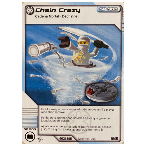 Trading Card, Ninjago Deck #1: 57 - Chain Crazy - North American Version [Keine Farbe/Beliebige Farbe]