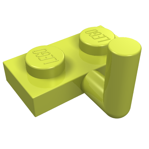 Plate Special 1 × 2 with Bar Up [Horizontal Arm 6mm] Medium Lime