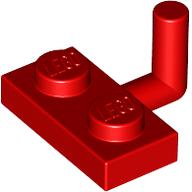 Plate Special 1 × 2 with Bar Up [Horizontal Arm 6mm] Red