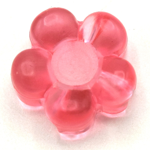 Clikits Icon, Flower 2 × 2 Small, 5 Petals with Hole Trans-Pink