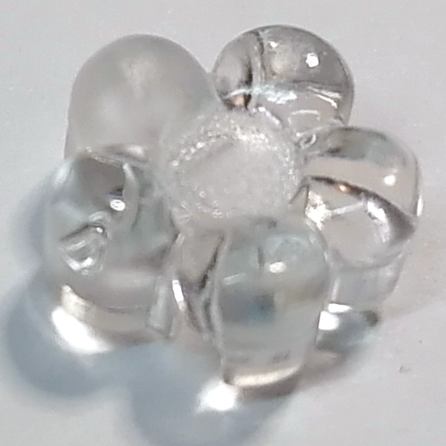 Clikits Icon, Flower 2 × 2 Small, 5 Petals with Hole Trans-Clear