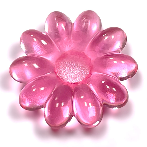 Clikits Icon, Flower 2 × 2 Large, 10 Petals with Pin [Polished] Trans-Pink