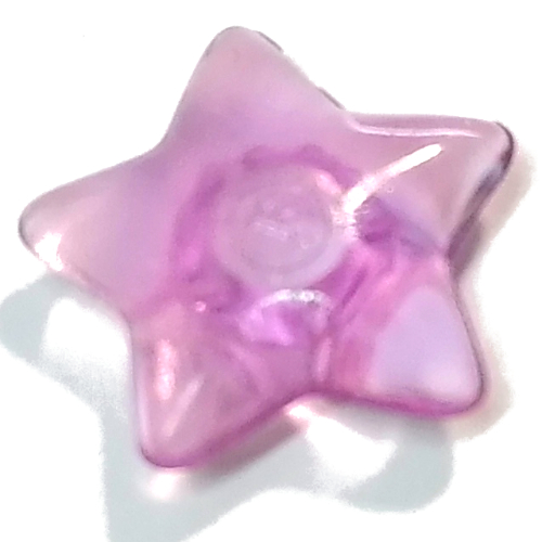 Clikits Icon, Star 2 × 2 Small with Pin [Polished] Trans-Light Purple