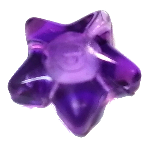 Clikits Icon, Star 2 × 2 Small, with Hole Trans-Medium Purple
