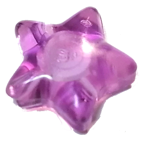 Clikits Icon, Star 2 × 2 Small, with Hole Trans-Light Purple