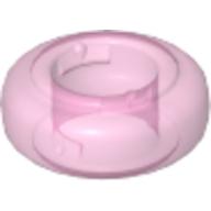 Clikits Bead, Ring, Thick Small with Hole Trans-Pink