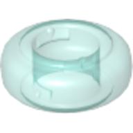 Clikits Bead, Ring, Thick Small with Hole Trans-Light Blue