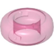 Clikits Bead, Ring, Thick Small with Hole Trans-Dark Pink