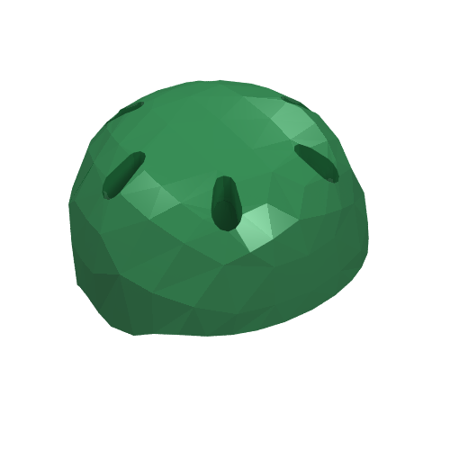 Helmet, Sports, with Vent Holes [Plain] Green