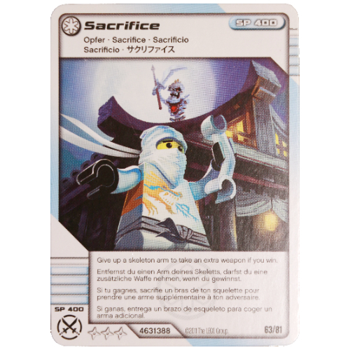 Trading Card, Ninjago Deck #1: 63 - Sacrifice - International Version [No Color/Any Color]