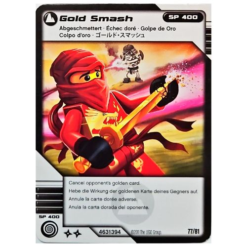 Trading Card, Ninjago Deck #1: 77 - Gold Smash - International Version [Keine Farbe/Beliebige Farbe]