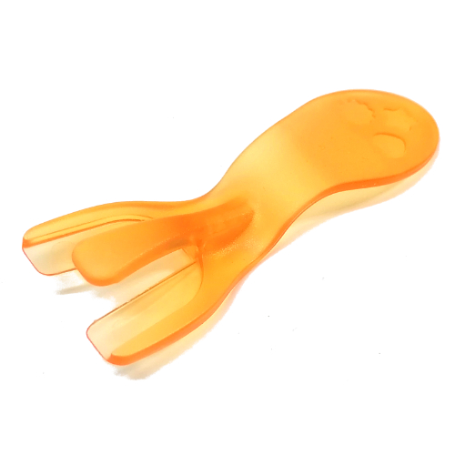 Clikits Part Separator with Heart, Flower and Star on Handle Trans-Flame Yellowish Orange