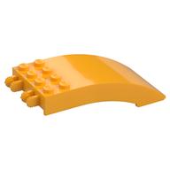 Windscreen 8 × 4 × 2 Curved [2 Dual-Fingered Click Hinges] Leuchtendes Hellorange