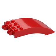 Windscreen 8 × 4 × 2 Curved [2 Dual-Fingered Click Hinges] Red