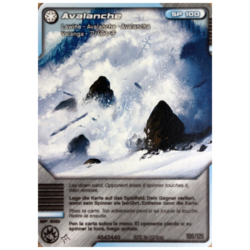 Trading Card, Ninjago Deck #2: 106 - Avalanche - International Version [No Color/Any Color]