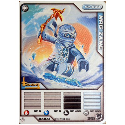 Trading Card, Ninjago Deck #2: 21 - NRG Zane - International Version [Keine Farbe/Beliebige Farbe]
