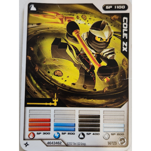 Trading Card, Ninjago Deck #2: 14 - Cole ZX - North American Version [Keine Farbe/Beliebige Farbe]