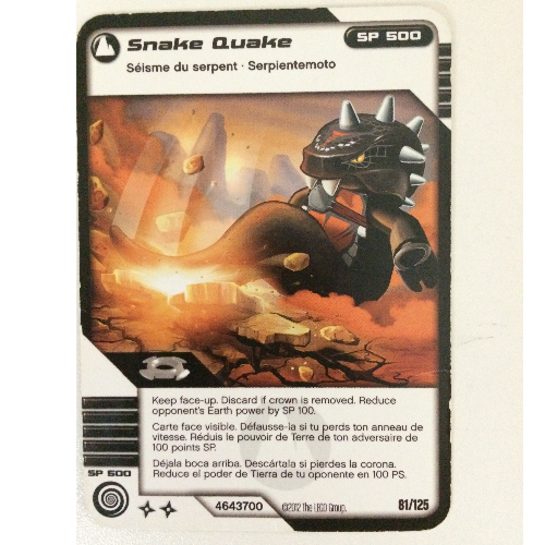 Trading Card, Ninjago Deck #2: 81 - Snake Quake - North American Version [Keine Farbe/Beliebige Farbe]