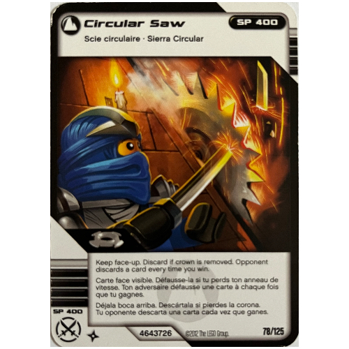 Trading Card, Ninjago Deck #2: 78 - Circular Saw - North American Version [Keine Farbe/Beliebige Farbe]