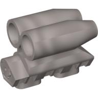Technic Engine Tunable, Block with Two Round Air Scoops [Fits 2133] Perlhellgrau