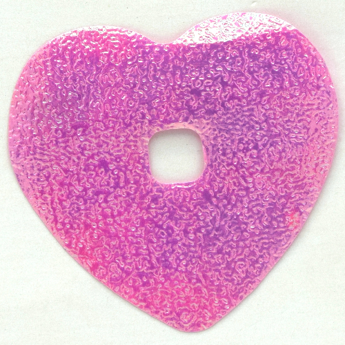 Clikits Icon Accent, Heart, Foil 5 1/4 × 5 1/4 with Textured Surface Dunkelrosa