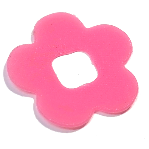 Clikits Icon Accent, Flower 2 7/8 × 2 7/8, 5 Petals Trans-Pink
