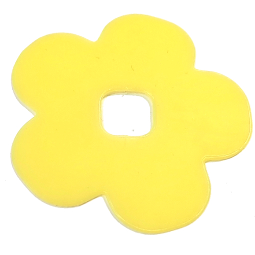 Clikits Icon Accent, Flower 4 1/4 × 4 1/4, 5 Petals Trans-Yellow